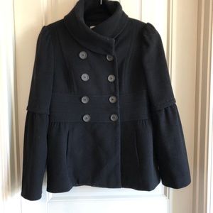 Ann Taylor Loft Black Pea Coat